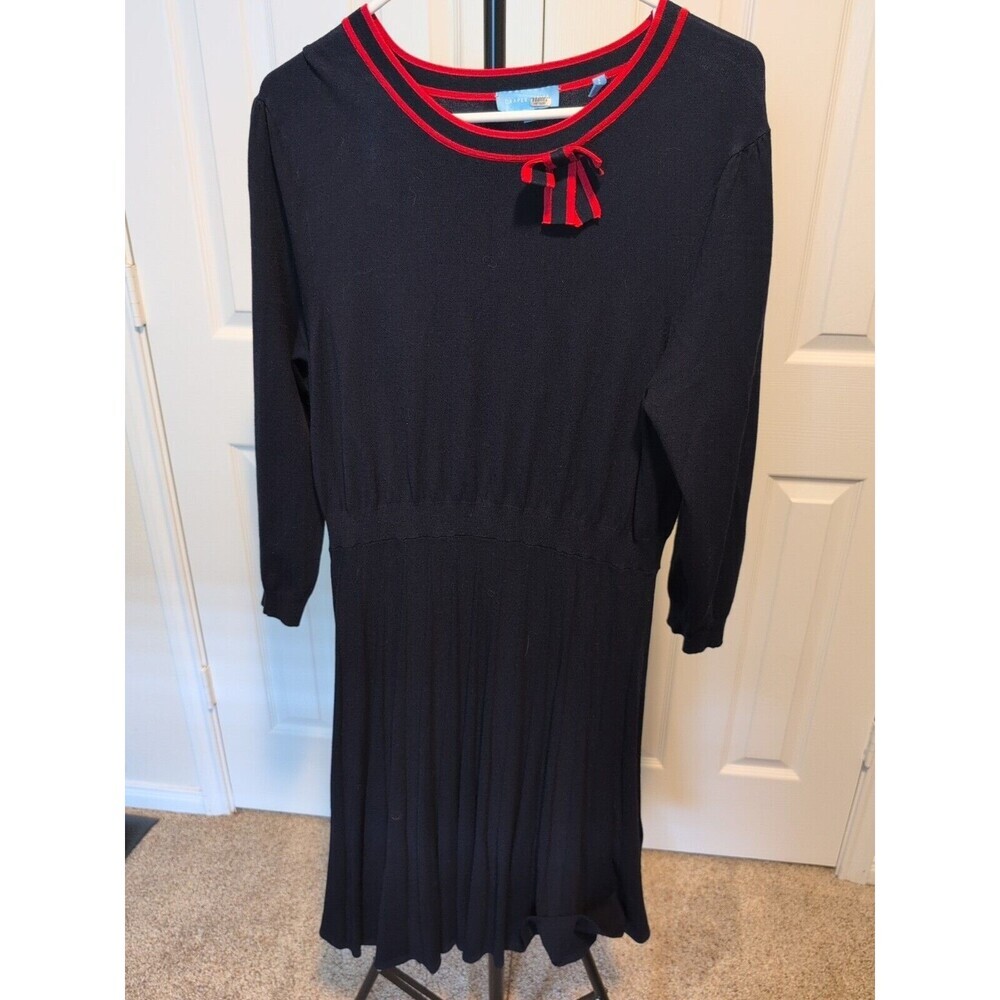 Draper James Navy Sweater Dress Nautical Preppy Coquette Southern Charm - 1X